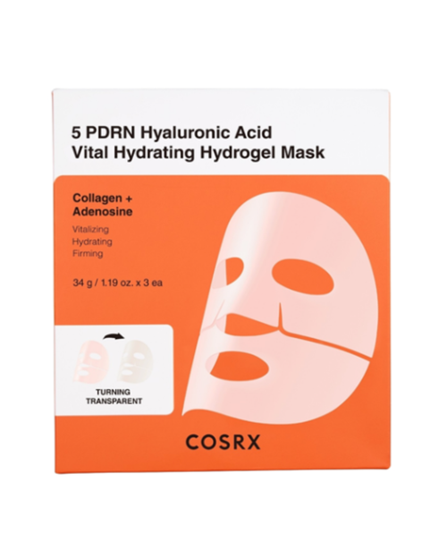COSRX 5 Mască hidrogel revitalizantă cu acid hialuronic și 5 PDRN, 1 Buc.