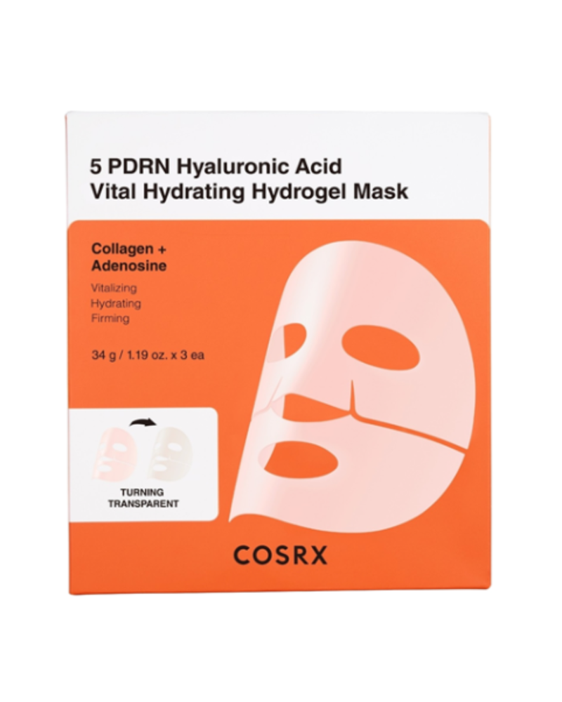 COSRX 5 Mască hidrogel revitalizantă cu acid hialuronic și 5 PDRN, 1 Buc.