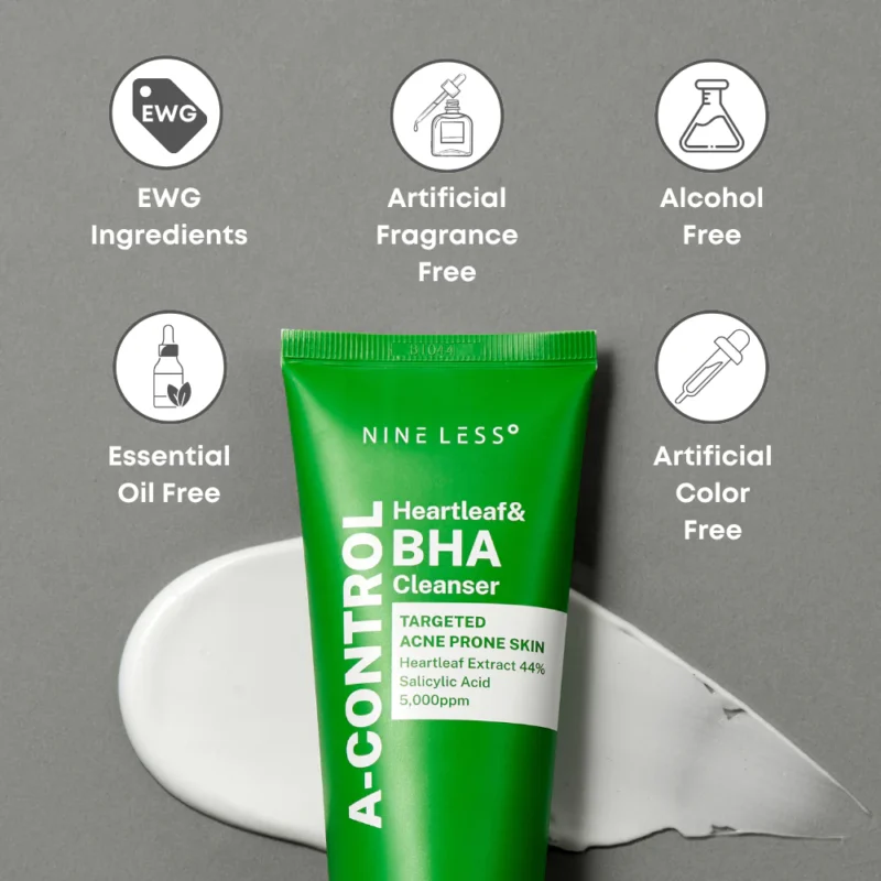 NINELESS - A-Control Heartleaf & BHA Cleanser – Image 3