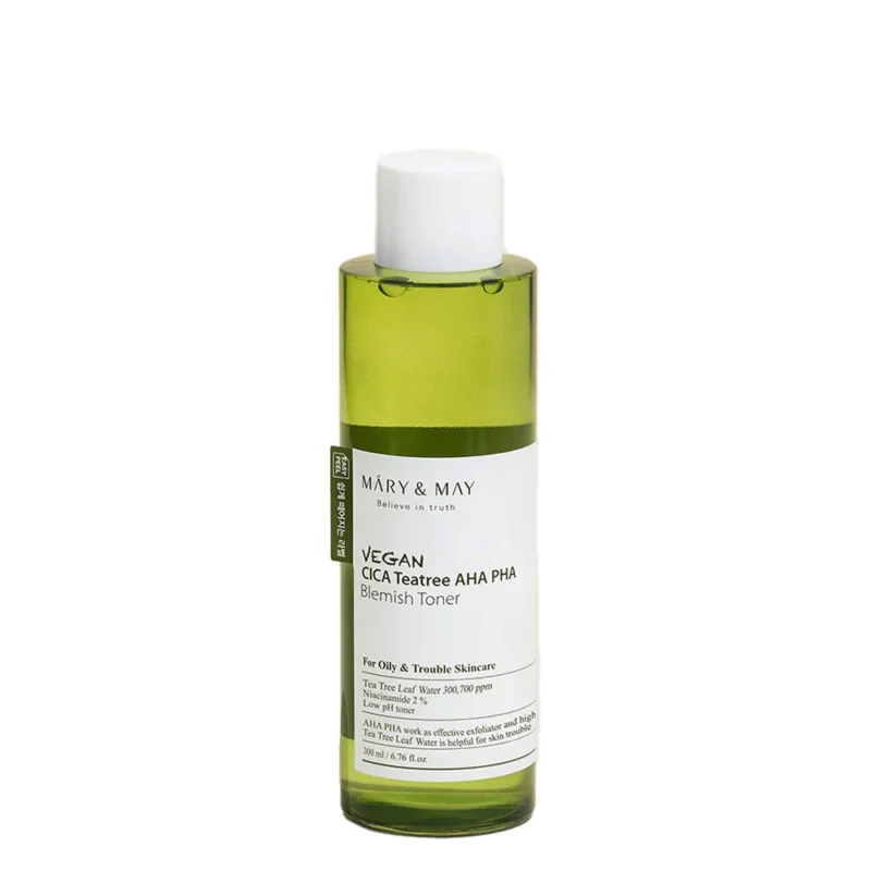 MARY & MAY Vegan Cica Tea Tree AHA PHA Toner